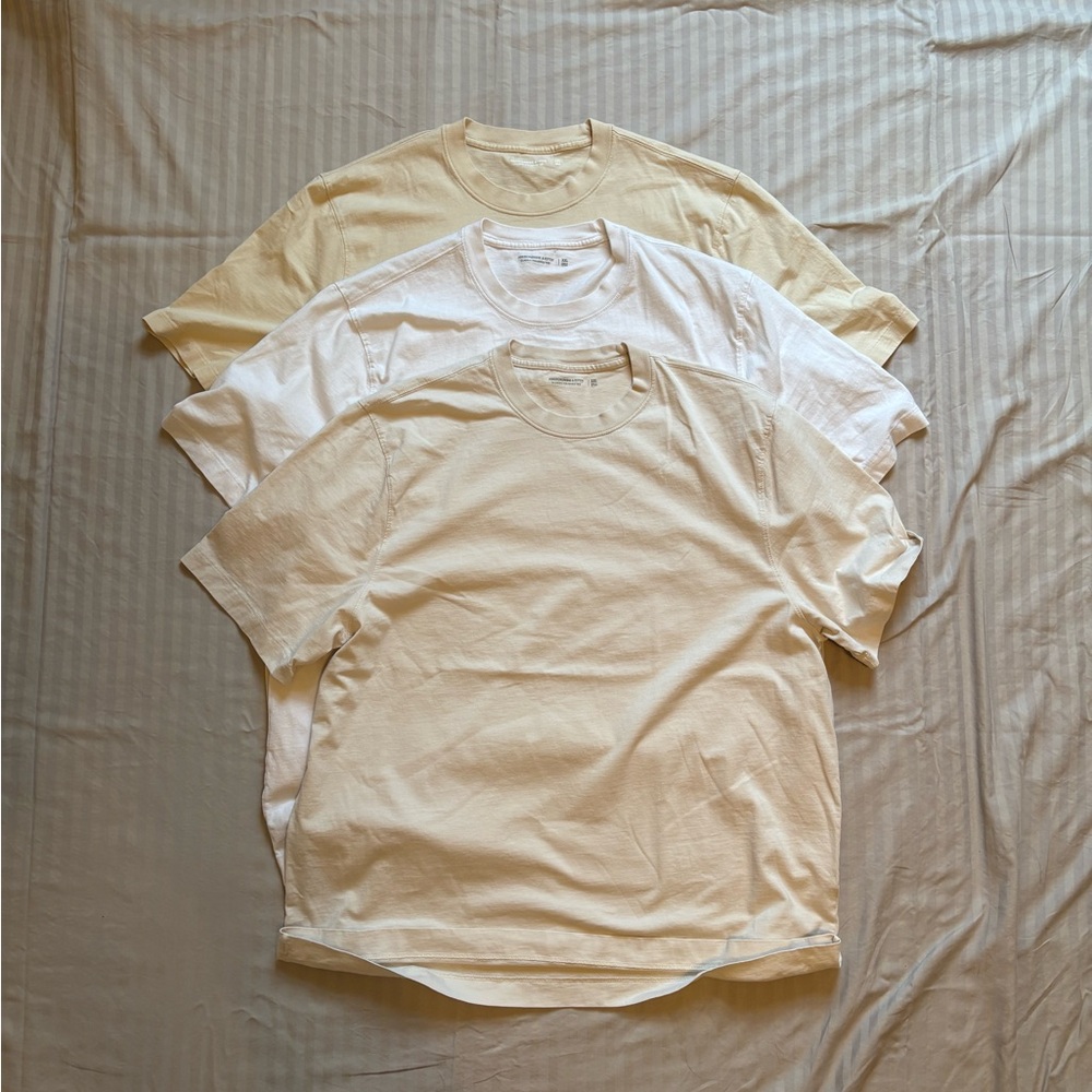 Abercrombie & Fitch Short Sleeve Tees - Cream, White, Tan